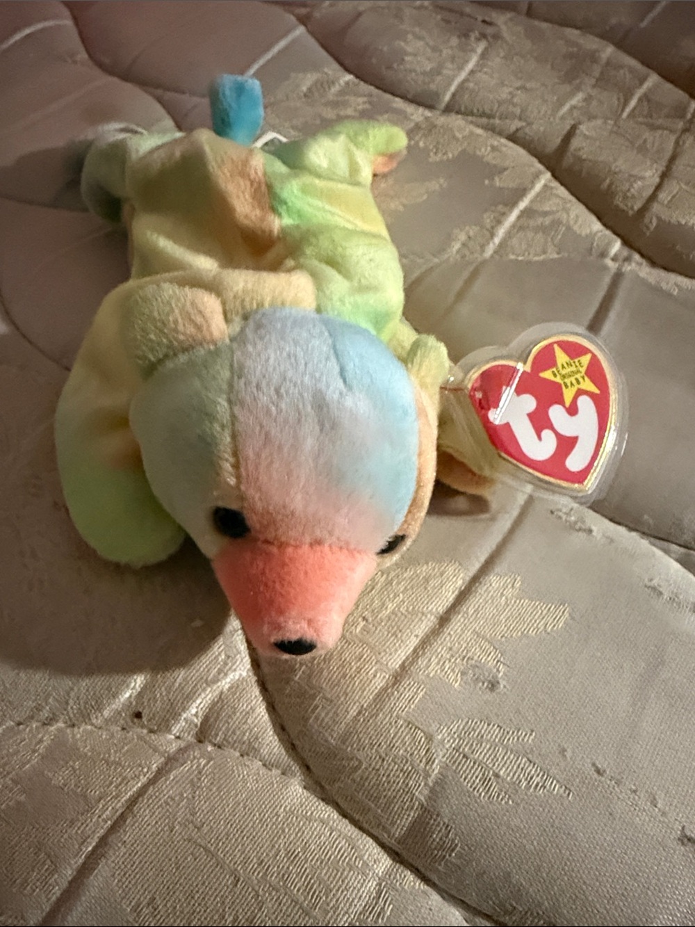 Sammy MWMT Ty Pastel Rainbow Tie-Dye Beanie Baby Bear